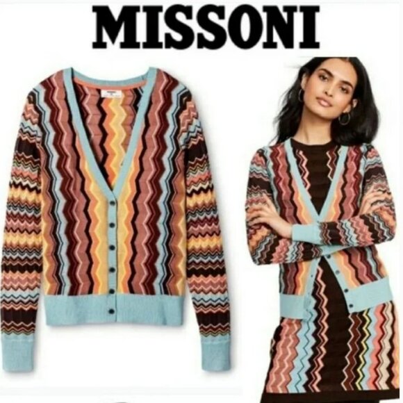 2 Piece Missoni Set: Sweater Dress & Cardigan - Picture 1 of 7
